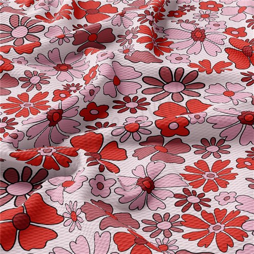 Valentine's Day Printed Liverpool Bullet Textured Stretch Solid Strip Thick Knit Jersey Fabric