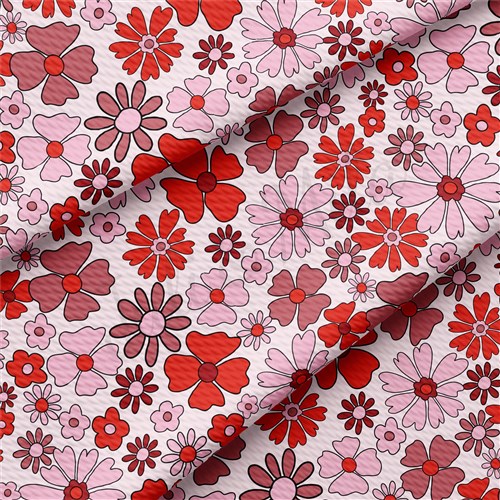 Valentine's Day Printed Liverpool Bullet Textured Stretch Solid Strip Thick Knit Jersey Fabric