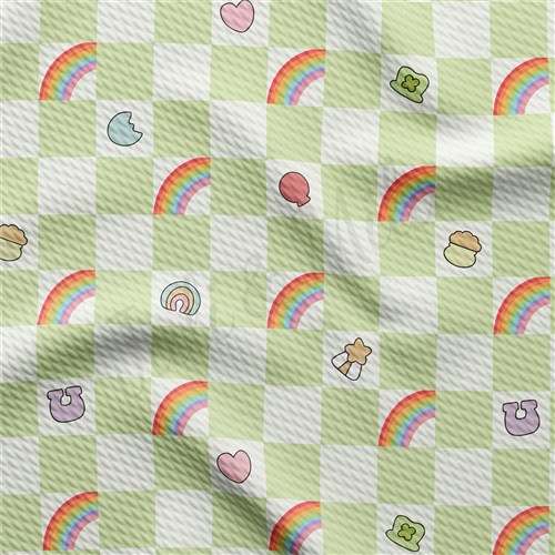 St. Patrick Printed Liverpool Bullet Textured Stretch Solid Strip Thick Knit Jersey Fabric