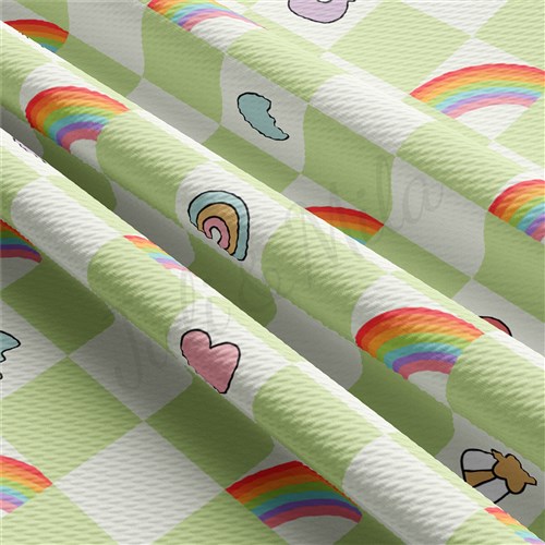 St. Patrick Printed Liverpool Bullet Textured Stretch Solid Strip Thick Knit Jersey Fabric