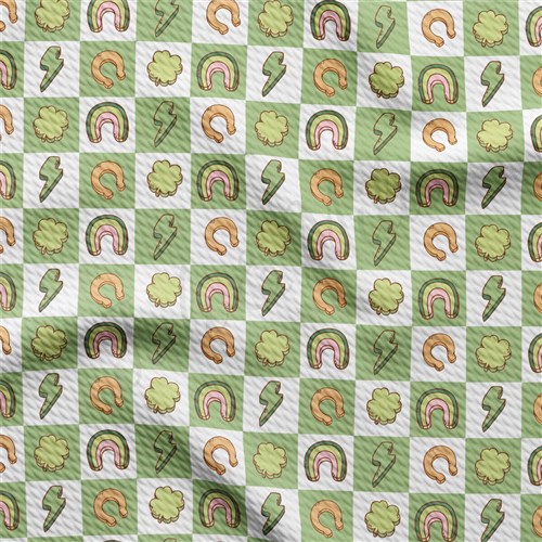 St. Patrick's Day AA2344 Liverpool Bullet Textured Stretch Solid Strip Thick Knit Jersey Fabric