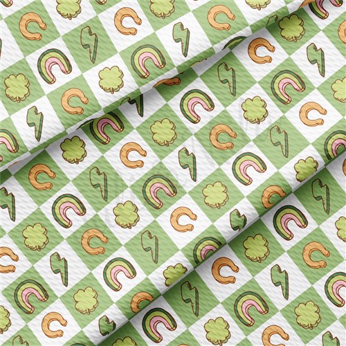 St. Patrick's Day AA2344 Liverpool Bullet Textured Stretch Solid Strip Thick Knit Jersey Fabric