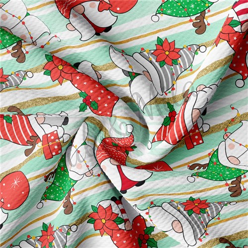 Christmas Liverpool Bullet Textured Stretch Solid Strip Thick Knit Jersey Fabric