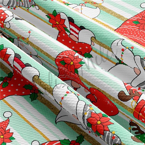Christmas Liverpool Bullet Textured Stretch Solid Strip Thick Knit Jersey Fabric