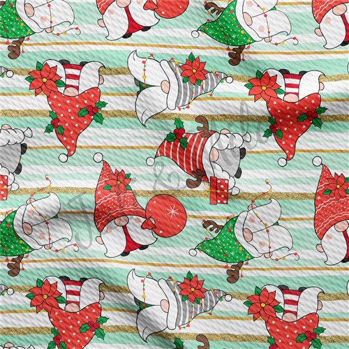 Christmas Liverpool Bullet Textured Stretch Solid Strip Thick Knit Jersey Fabric