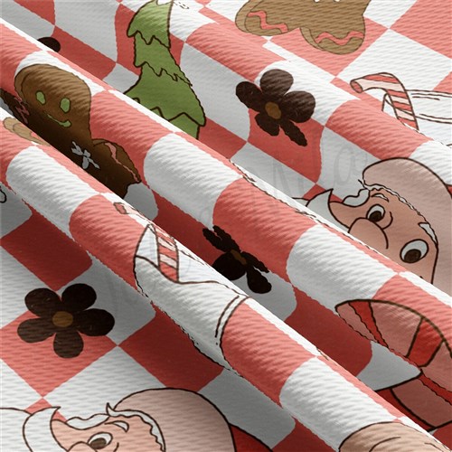Christmas Christmas Liverpool Bullet Textured Stretch Solid Strip Thick Knit Jersey Fabric