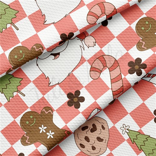 Christmas Christmas Liverpool Bullet Textured Stretch Solid Strip Thick Knit Jersey Fabric
