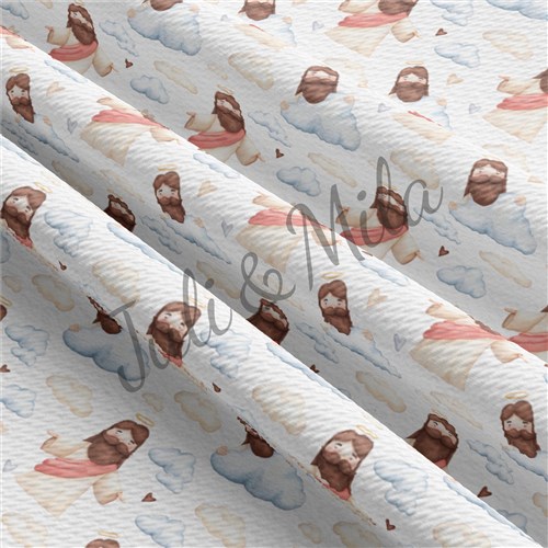 Easter Printed Liverpool Fabric Egg Bunny Pastel(E40) & Get a Free $89.99 Embroidery Bundle