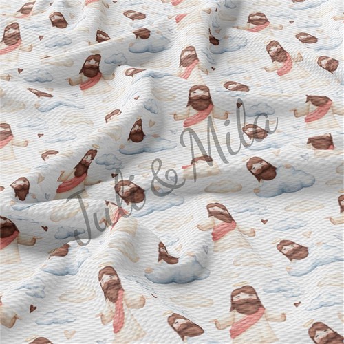 Easter Printed Liverpool Fabric Egg Bunny Pastel(E40) & Get a Free $89.99 Embroidery Bundle