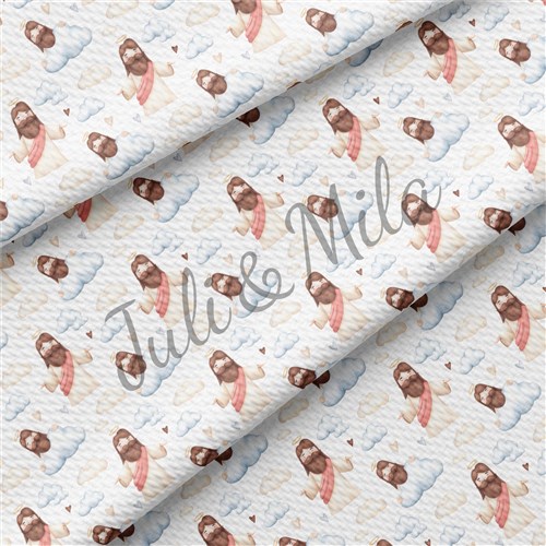 Easter Printed Liverpool Fabric Egg Bunny Pastel(E40) & Get a Free $89.99 Embroidery Bundle