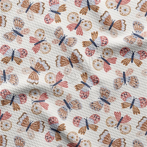Butterflies Liverpool Bullet Textured Stretch Solid Strip Thick Knit Jersey Fabric