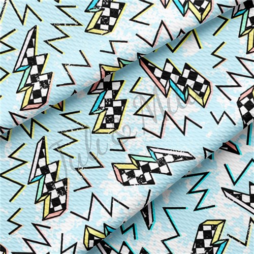 Printed Liverpool Bullet Textured Stretch Solid Strip Thick Knit Jersey Fabric