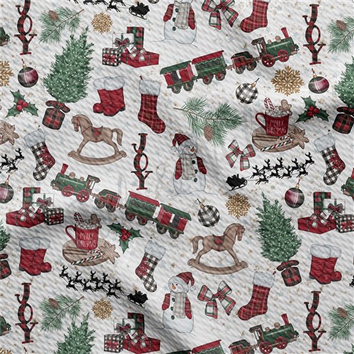 Christmas Liverpool Bullet Textured Stretch Solid Strip Thick Knit Jersey Fabric