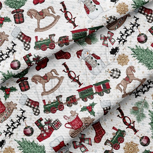 Christmas Liverpool Bullet Textured Stretch Solid Strip Thick Knit Jersey Fabric