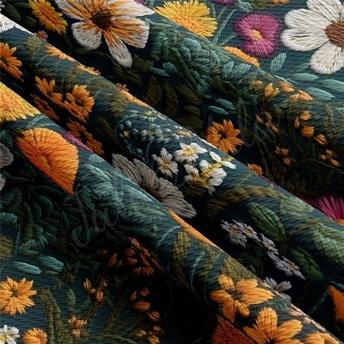 Embroidery Printed Liverpool Fabric AA1785 & Get a Free $89.99 Embroidery Bundle