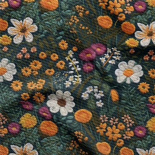 Embroidery Printed Liverpool Fabric AA1785 & Get a Free $89.99 Embroidery Bundle