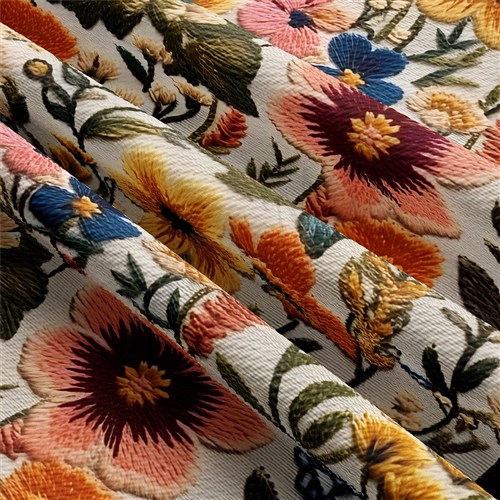 Embroidery Printed Liverpool Fabric AA1789 & Get a Free $89.99 Embroidery Bundle