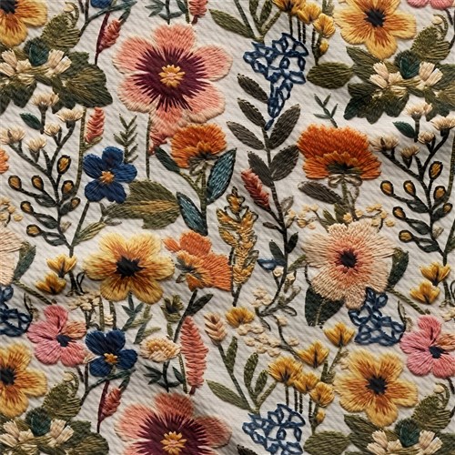 Embroidery Printed Liverpool Fabric AA1789 & Get a Free $89.99 Embroidery Bundle