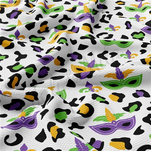 Mardi Gras Printed Liverpool 4 Way Fabric AA1359 & Get a Free $89.99 Embroidery Bundle