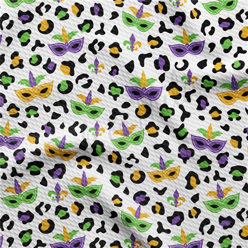 Mardi Gras Printed Liverpool 4 Way Fabric AA1359 & Get a Free $89.99 Embroidery Bundle