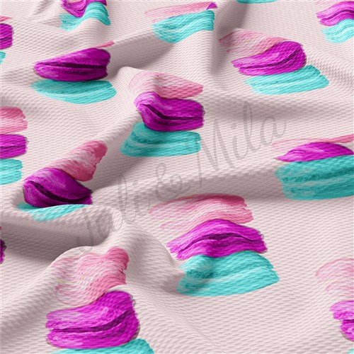 Macaroon Liverpool Bullet Textured Stretch Solid Strip Thick Knit Jersey Fabric