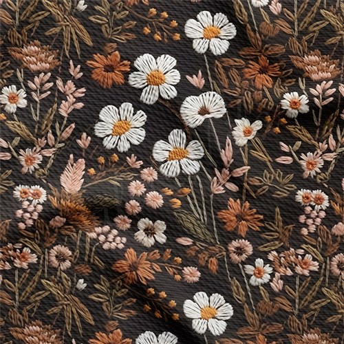 Embroidery Printed Liverpool Fabric AA1784 & Get a Free $89.99 Embroidery Bundle