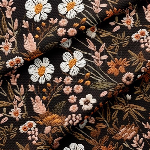 Embroidery Printed Liverpool Fabric AA1784 & Get a Free $89.99 Embroidery Bundle