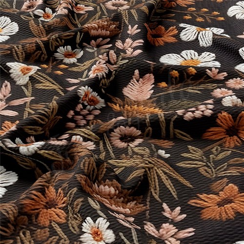 Embroidery Printed Liverpool Fabric AA1784 & Get a Free $89.99 Embroidery Bundle