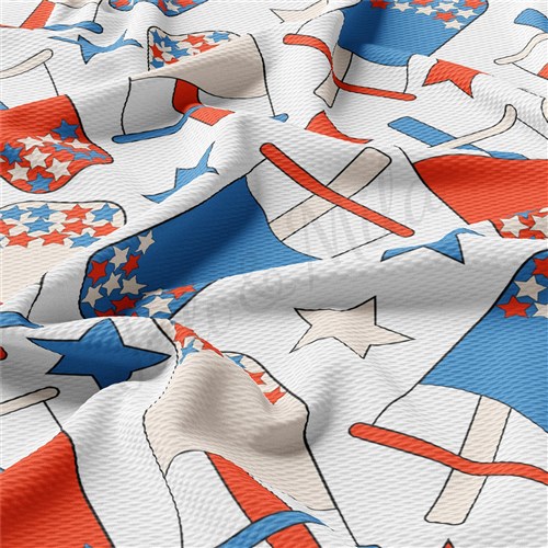 Patriotic 4th of July Printed Liverpool AA1608 & Get a Free $89.99 Embroidery Bundle