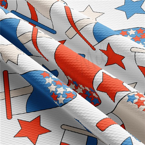 Patriotic 4th of July Printed Liverpool AA1608 & Get a Free $89.99 Embroidery Bundle