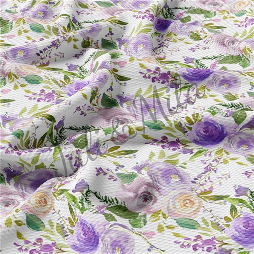 Printed Floral Liverpool Fabric Bow Floral (F33) & Get a Free $89.99 Embroidery Bundle