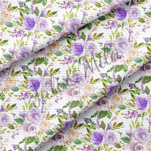Printed Floral Liverpool Fabric Bow Floral (F33) & Get a Free $89.99 Embroidery Bundle