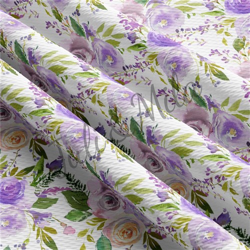Printed Floral Liverpool Fabric Bow Floral (F33) & Get a Free $89.99 Embroidery Bundle
