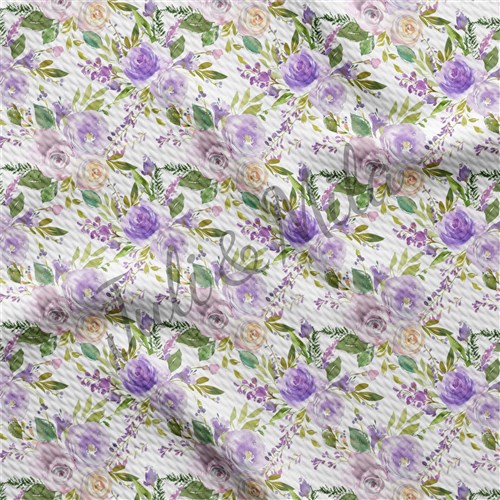 Printed Floral Liverpool Fabric Bow Floral (F33) & Get a Free $89.99 Embroidery Bundle