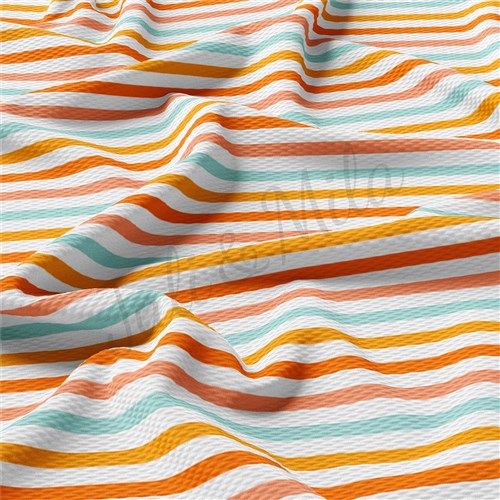 Printed Liverpool Bullet Textured Stretch Solid Strip Thick Knit Jersey Fabric