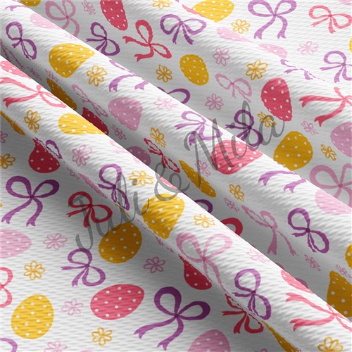 Easter Printed Liverpool Fabric Egg Bunny Pastel(E45) & Get a Free $89.99 Embroidery Bundle