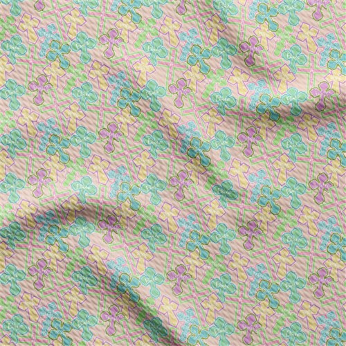 Easter AA2335 Liverpool Bullet Textured Stretch Solid Strip Thick Knit Jersey Fabric
