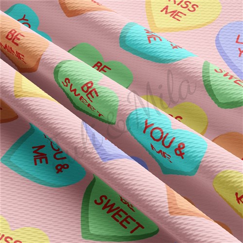 Valentine's Day Printed Liverpool Bullet Textured Stretch Solid Strip Thick Knit Jersey Fabric