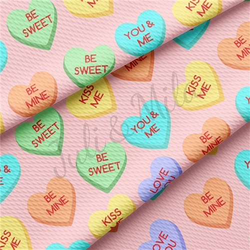 Valentine's Day Printed Liverpool Bullet Textured Stretch Solid Strip Thick Knit Jersey Fabric