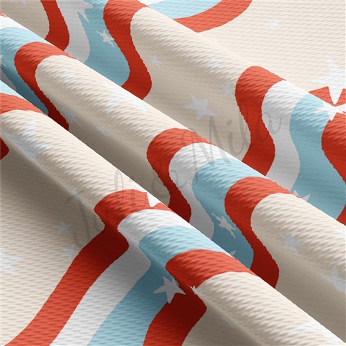 4th of July Patriotic Printed Liverpool Fabric AA1664 & Get a Free $89.99 Embroidery Bundle