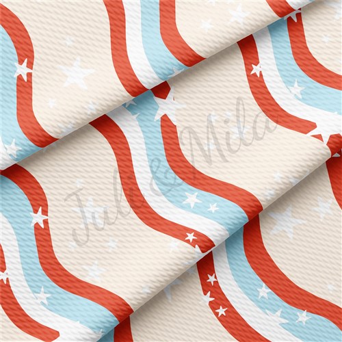 4th of July Patriotic Printed Liverpool Fabric AA1664 & Get a Free $89.99 Embroidery Bundle