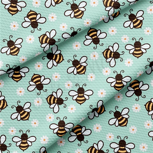 Bees bees Liverpool Bullet Textured Stretch Solid Strip Thick Knit Jersey Fabric