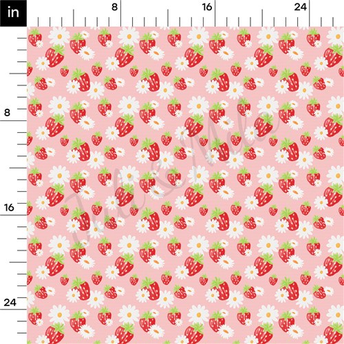 Strawberry Summer Printed Liverpool Bullet Textured Stretch Solid Strip Thick Knit Jersey Fabric