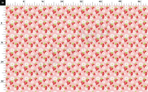 Strawberry Summer Printed Liverpool Bullet Textured Stretch Solid Strip Thick Knit Jersey Fabric