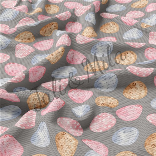 Easter Printed Liverpool Fabric Egg Bunny Pastel(E31) & Get a Free $89.99 Embroidery Bundle