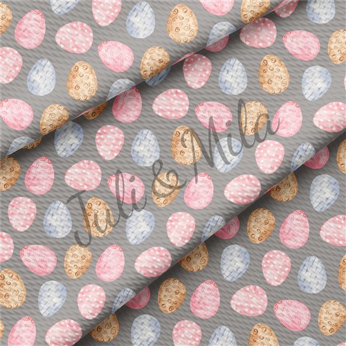 Easter Printed Liverpool Fabric Egg Bunny Pastel(E31) & Get a Free $89.99 Embroidery Bundle
