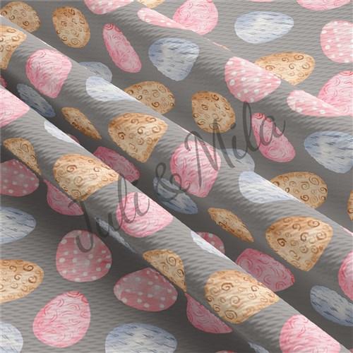 Easter Printed Liverpool Fabric Egg Bunny Pastel(E31) & Get a Free $89.99 Embroidery Bundle
