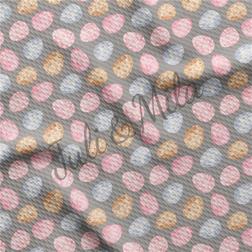Easter Printed Liverpool Fabric Egg Bunny Pastel(E31) & Get a Free $89.99 Embroidery Bundle