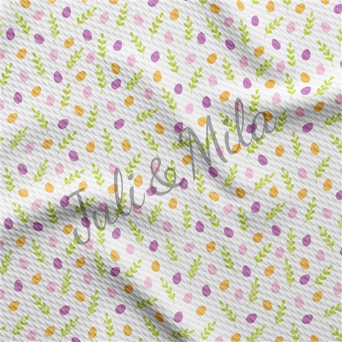 Easter Printed Liverpool Fabric Egg Bunny Pastel(E55) & Get a Free $89.99 Embroidery Bundle