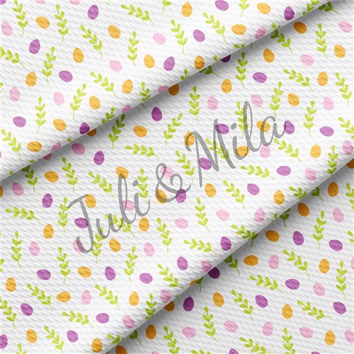 Easter Printed Liverpool Fabric Egg Bunny Pastel(E55) & Get a Free $89.99 Embroidery Bundle
